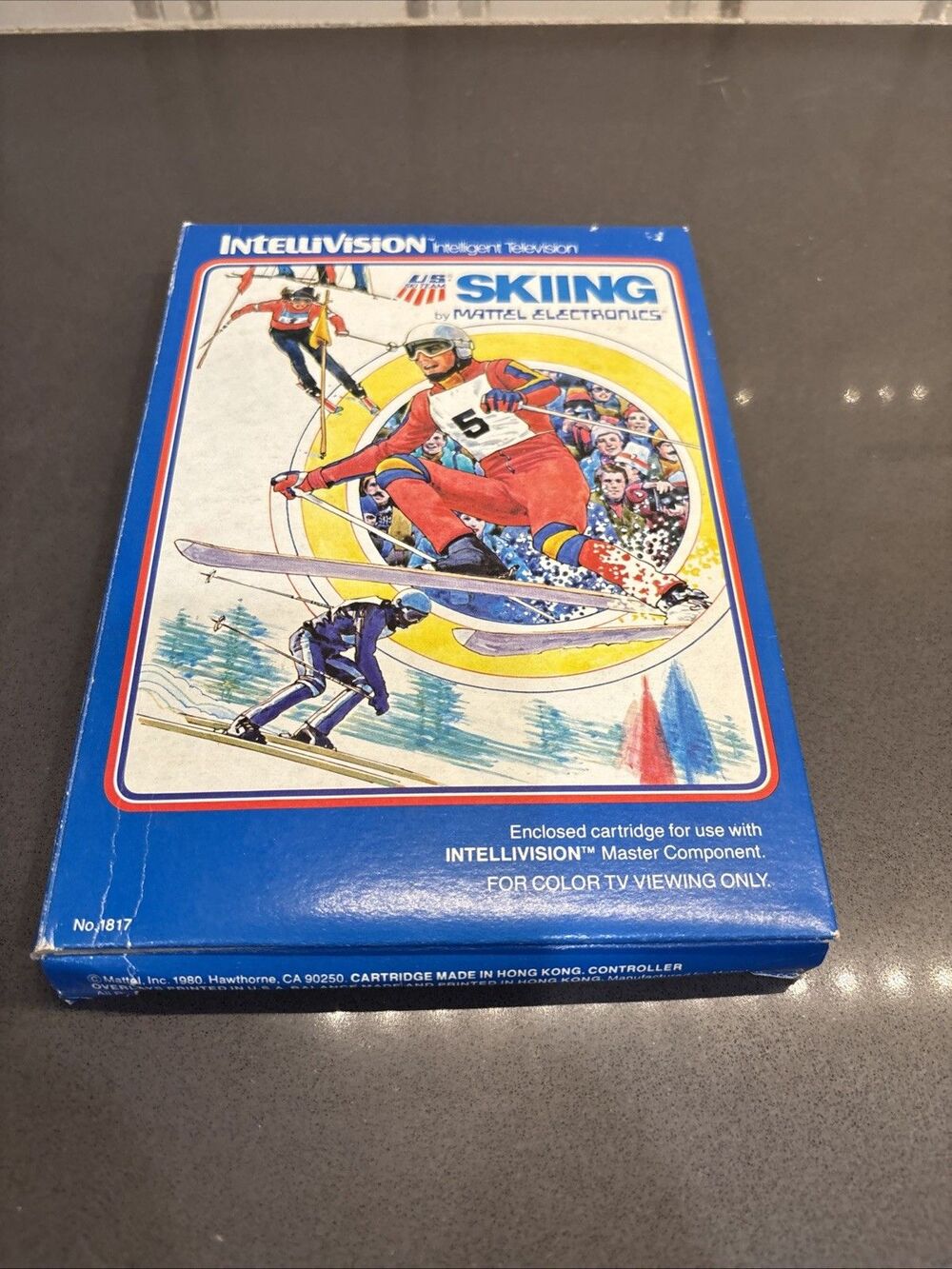 Intellivision Boxed Video Game Cartridge - Skiing - With Two Overlays